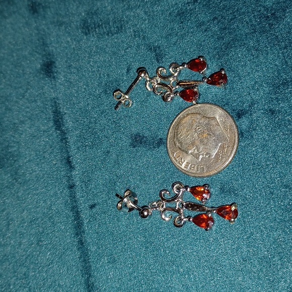 Garnet Chandelier Earrings - Picture 5 of 7